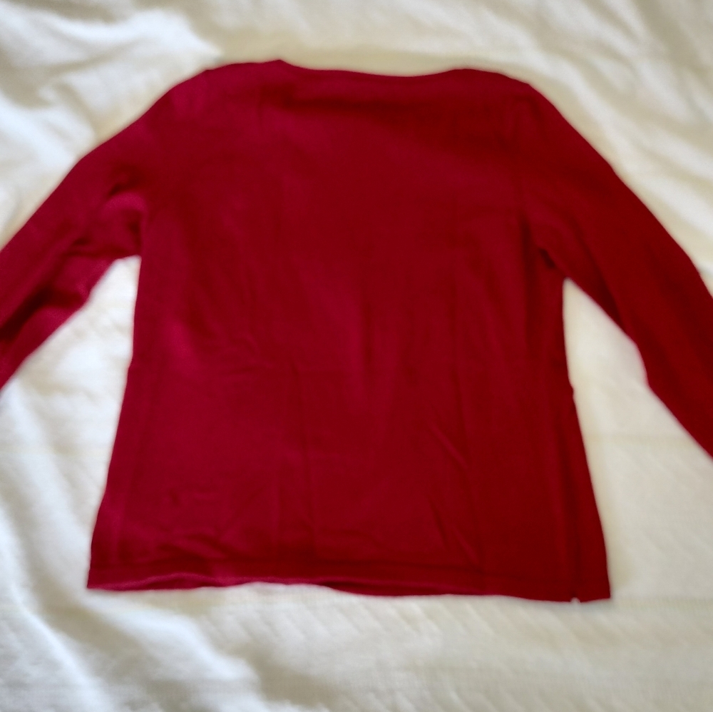 VTG Lauren Ralph Lauren Duck Hunter Intarsia Sweater Red cotton Medium - Picture 15 of 16